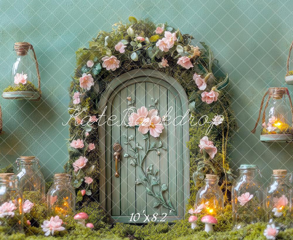 Kate Fairy Tale Door Floral Bottle Fantasy Backdrop Designed by Mini MakeBelieve - Image 5