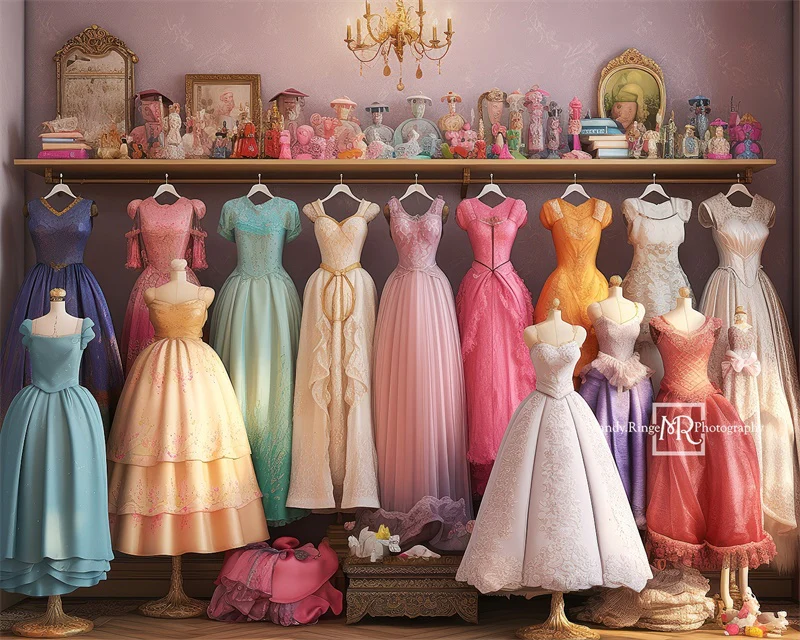 Kate Fairytale Princess Dress Up Closet Backdrop Designed by Mandy Ringe Photography - Image 2