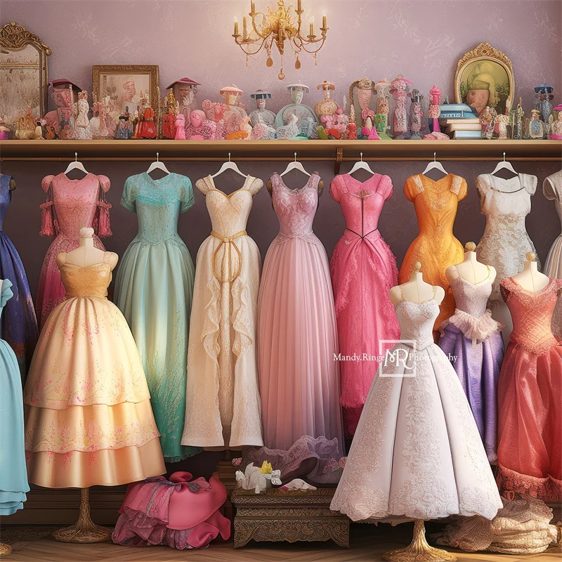 Kate Fairytale Princess Dress Up Closet Backdrop Designed by Mandy Ringe Photography - Image 5