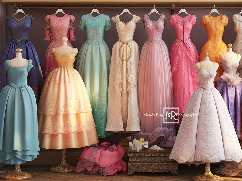 Kate Fairytale Princess Dress Up Closet Backdrop Designed by Mandy Ringe Photography - Image 6