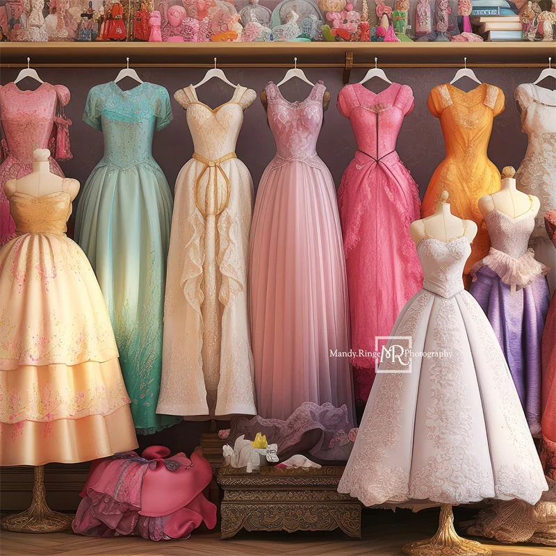 Kate Fairytale Princess Dress Up Closet Backdrop Designed by Mandy Ringe Photography - Image 7
