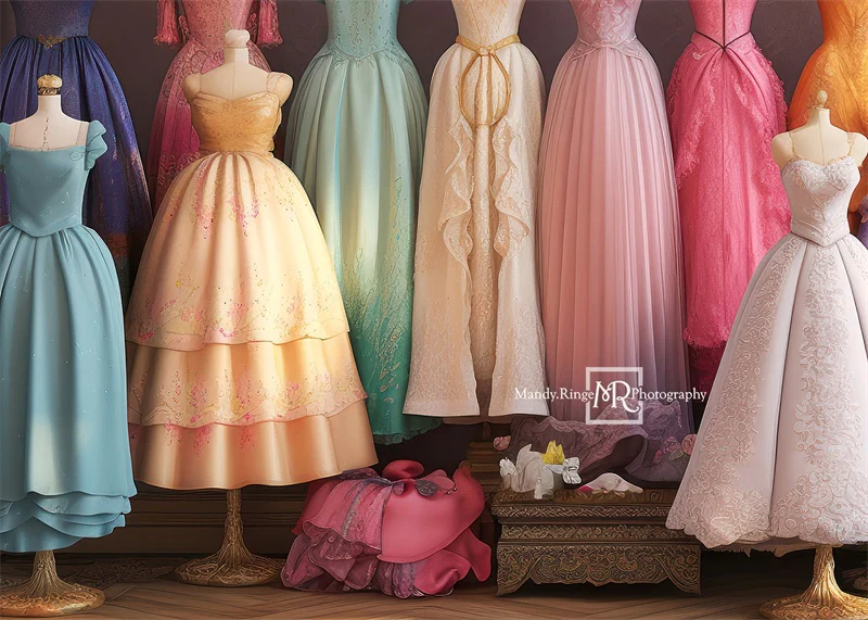 Kate Fairytale Princess Dress Up Closet Backdrop Designed by Mandy Ringe Photography - Image 8