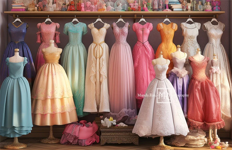 Kate Fairytale Princess Dress Up Closet Backdrop Designed by Mandy Ringe Photography - Image 9