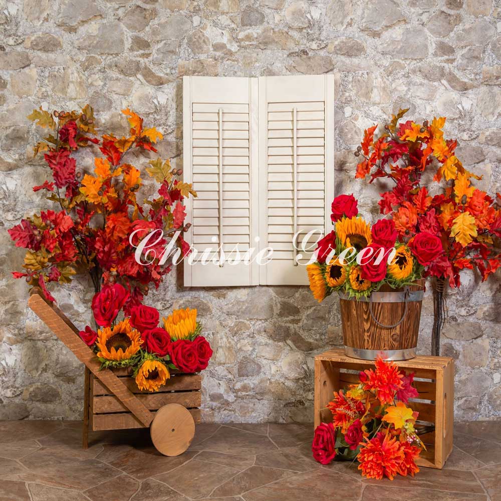 Kate Fall Cobblestone Backdrop Designed by Chrissie Green - Image 2