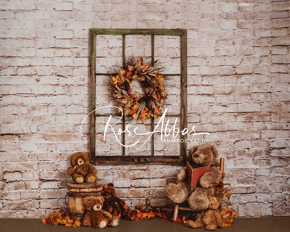 Kate Autumn Window With Bears Backdrop Designed By Rose Abbas - Image 3