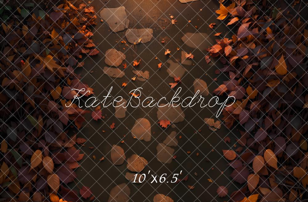 Kate Fallen Leaves Path Floor Backdrop Designed by Kate Image - Image 3
