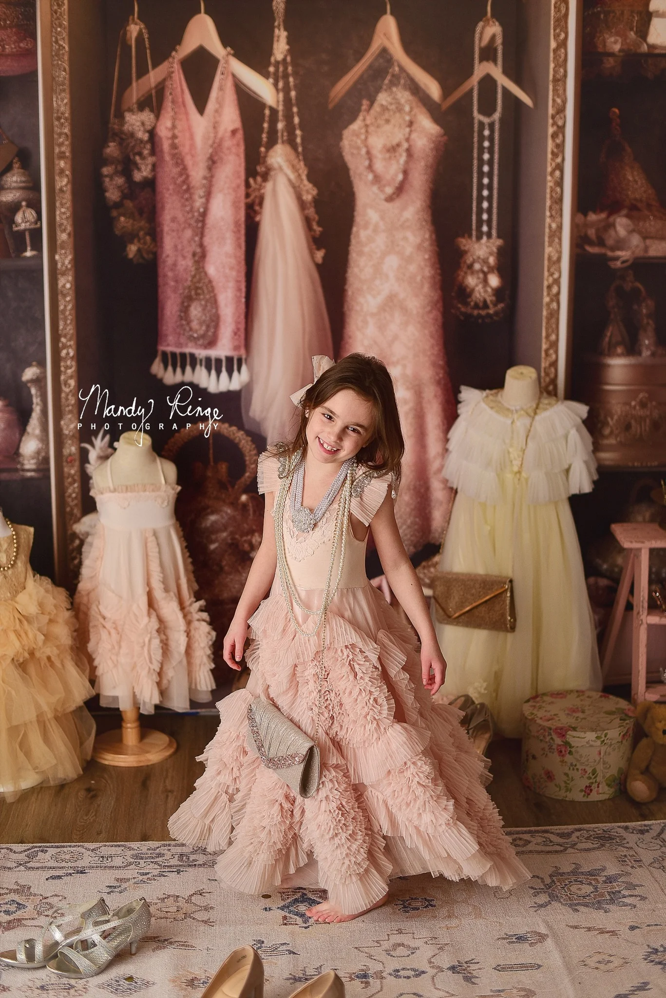 Kate Fancy Princess Dress Up Closet Backdrop Designed by Mandy Ringe Photography - Image 5