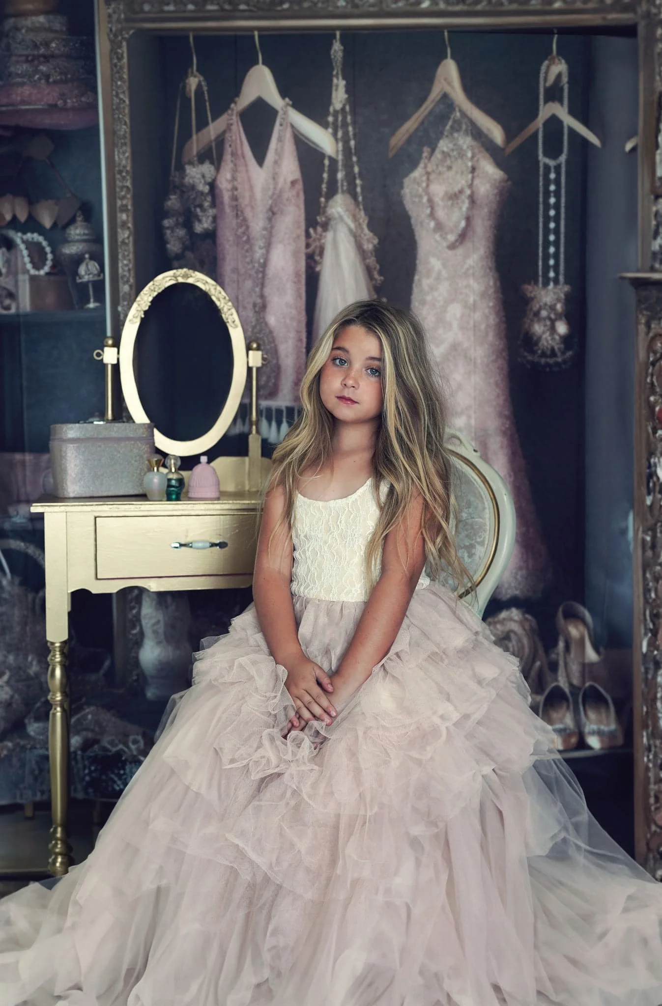 Kate Fancy Princess Dress Up Closet Backdrop Designed by Mandy Ringe Photography - Image 7