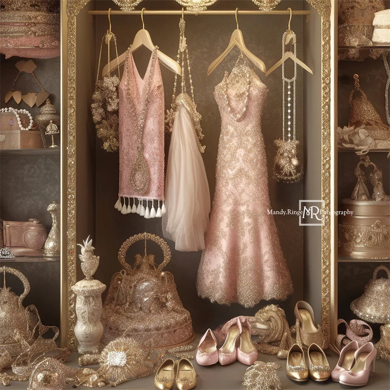 Kate Fancy Princess Dress Up Closet Backdrop Designed by Mandy Ringe Photography - Image 8