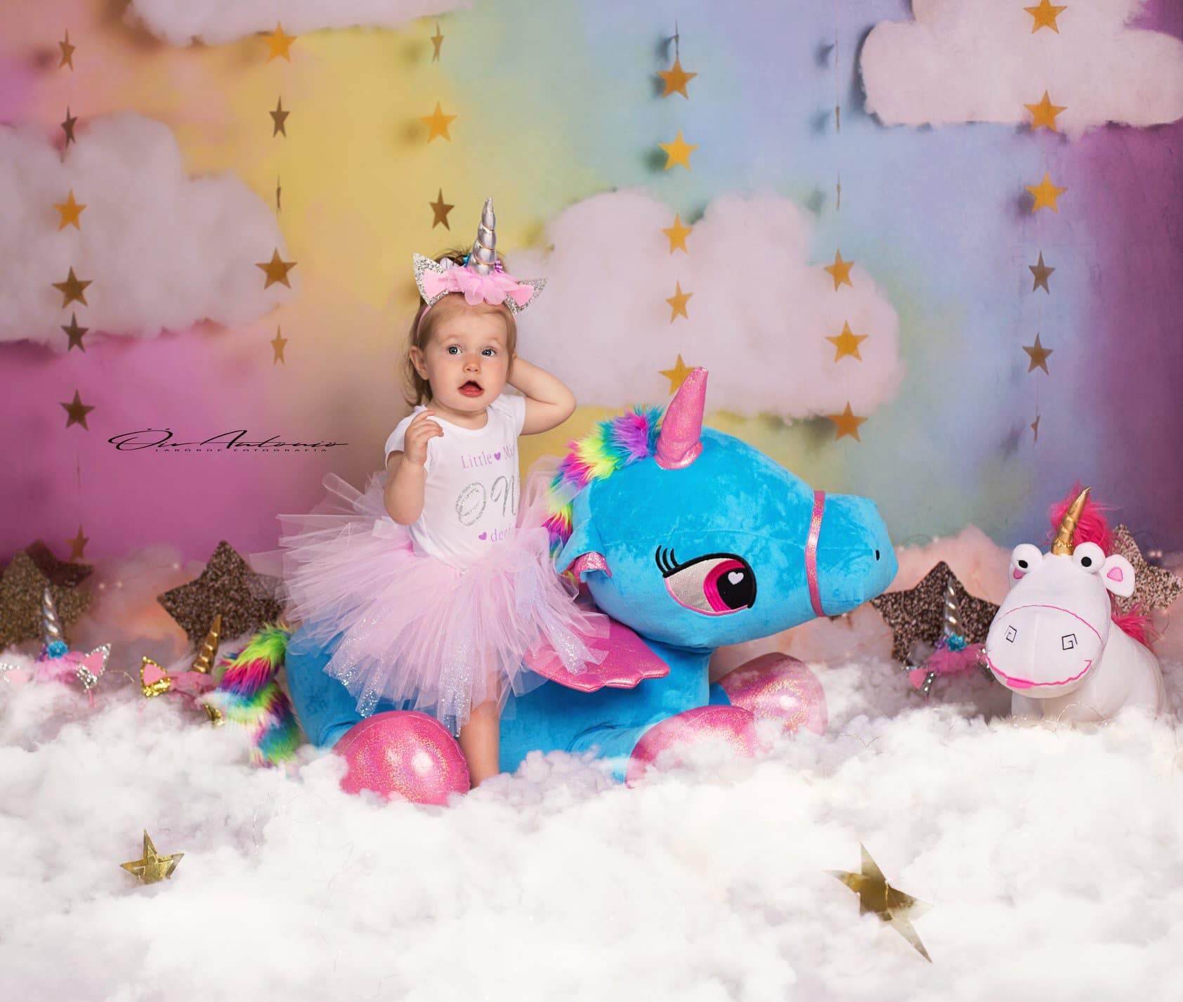 Kate Fantasy Background with Clouds Stars Backdrop for Photography Designed by Megan Leigh Photography - Image 6