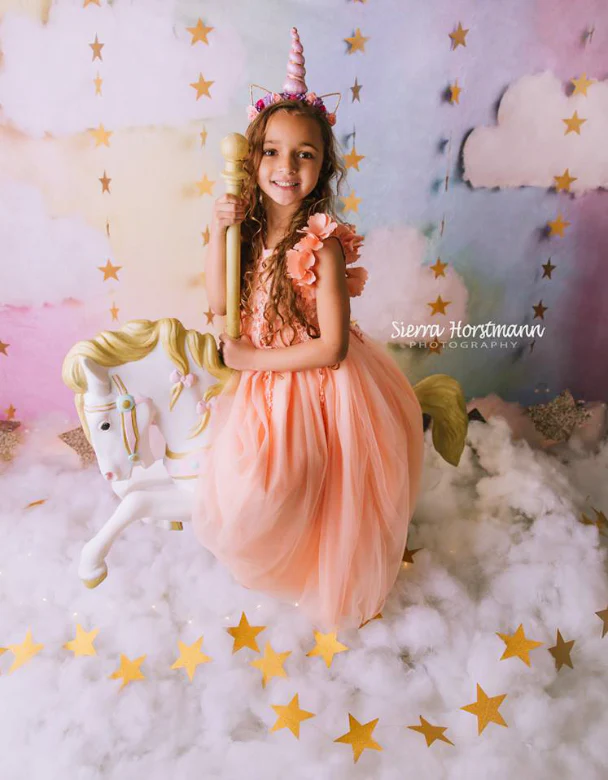 Kate Fantasy Background with Clouds Stars Backdrop for Photography Designed by Megan Leigh Photography - Image 7