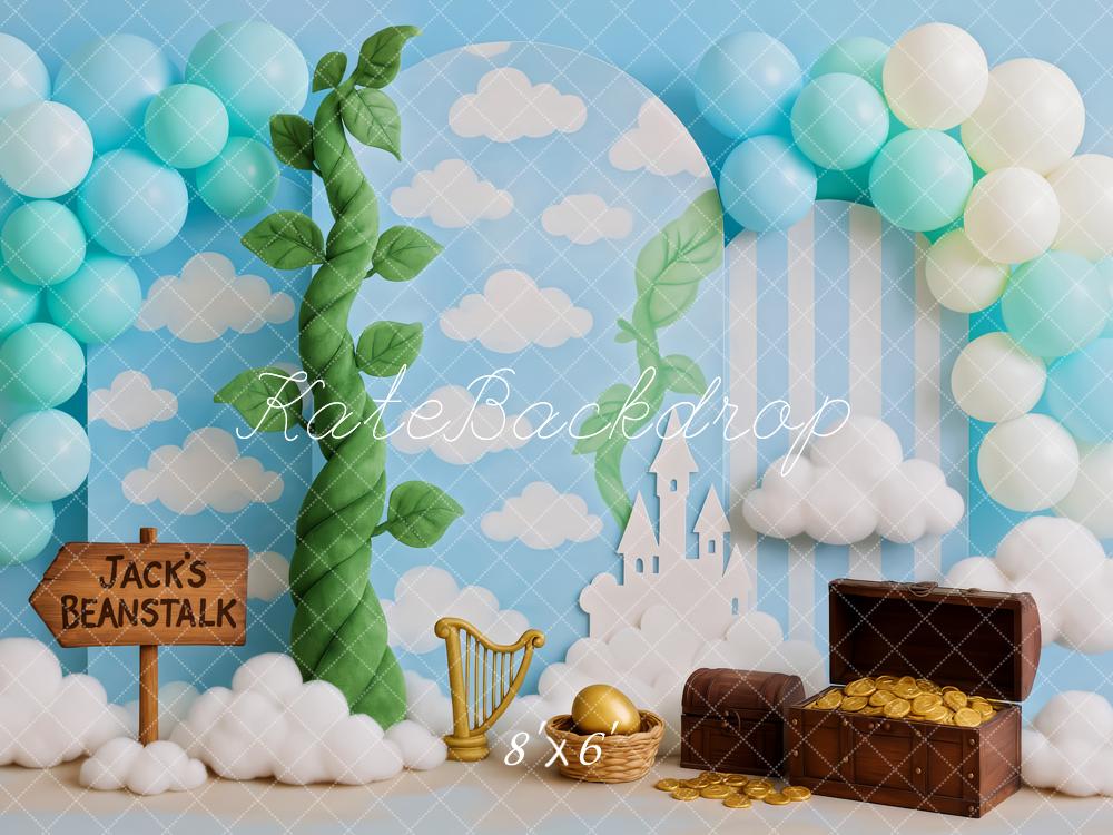 Kate Fantasy Beanstalk Treasure Clouds Backdrop Designed by Patty Robert - Image 3