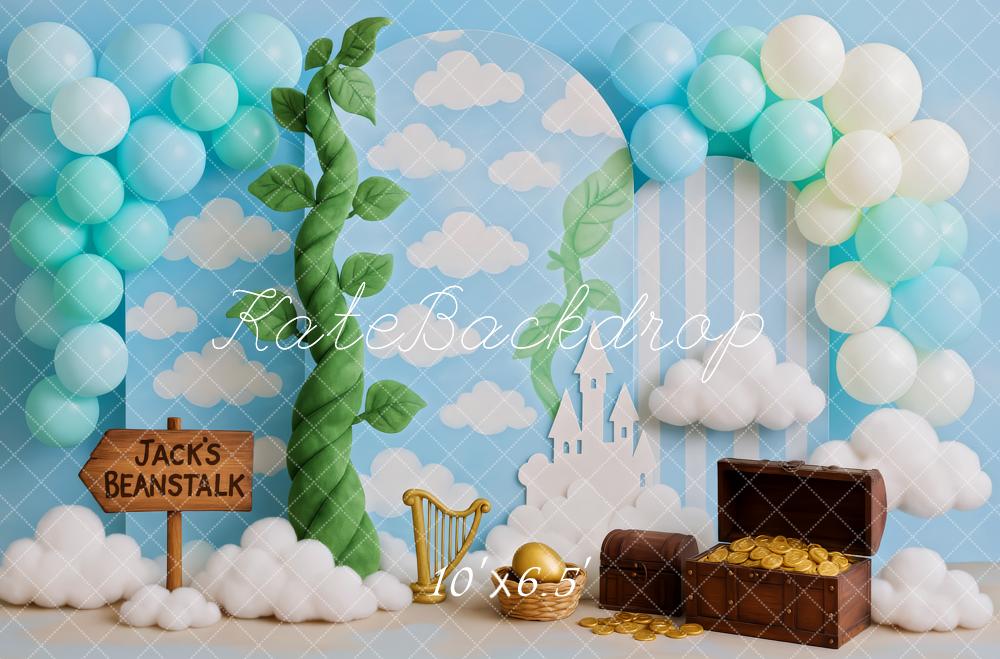 Kate Fantasy Beanstalk Treasure Clouds Backdrop Designed by Patty Robert - Image 4
