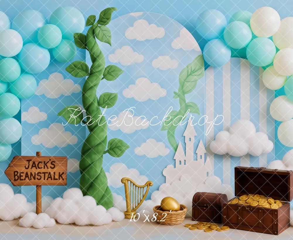 Kate Fantasy Beanstalk Treasure Clouds Backdrop Designed by Patty Robert - Image 6