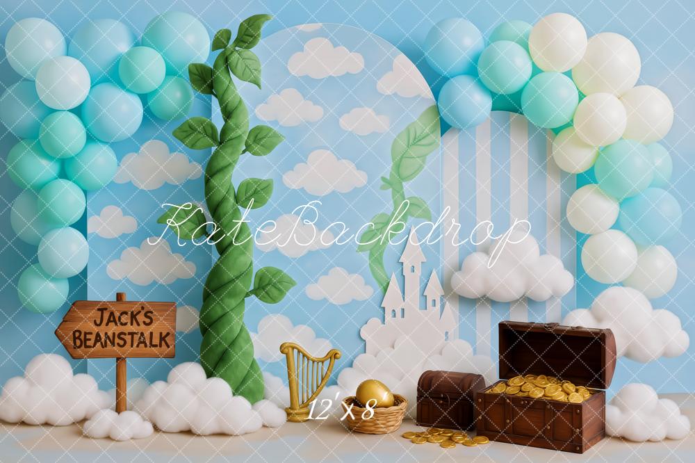Kate Fantasy Beanstalk Treasure Clouds Backdrop Designed by Patty Robert - Image 8