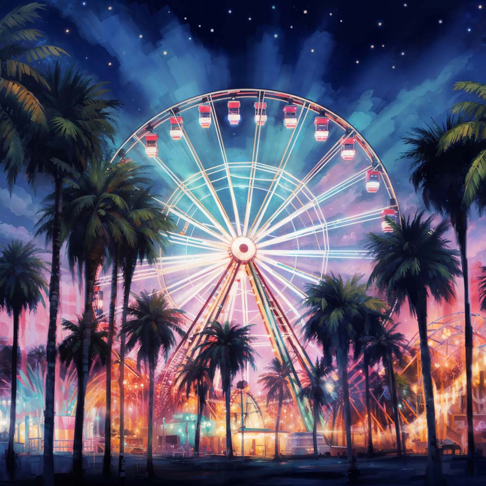 Kate Fantasy Ferris Wheel Amusement Park Backdrop Designed by Emetselch - Image 2