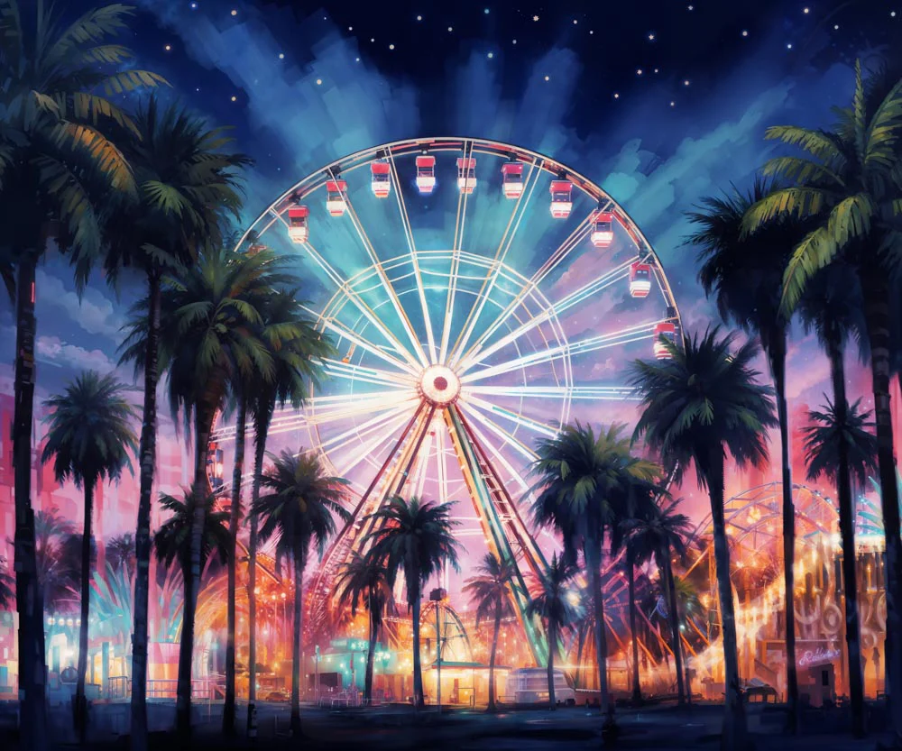 Kate Fantasy Ferris Wheel Amusement Park Backdrop Designed by Emetselch - Image 3