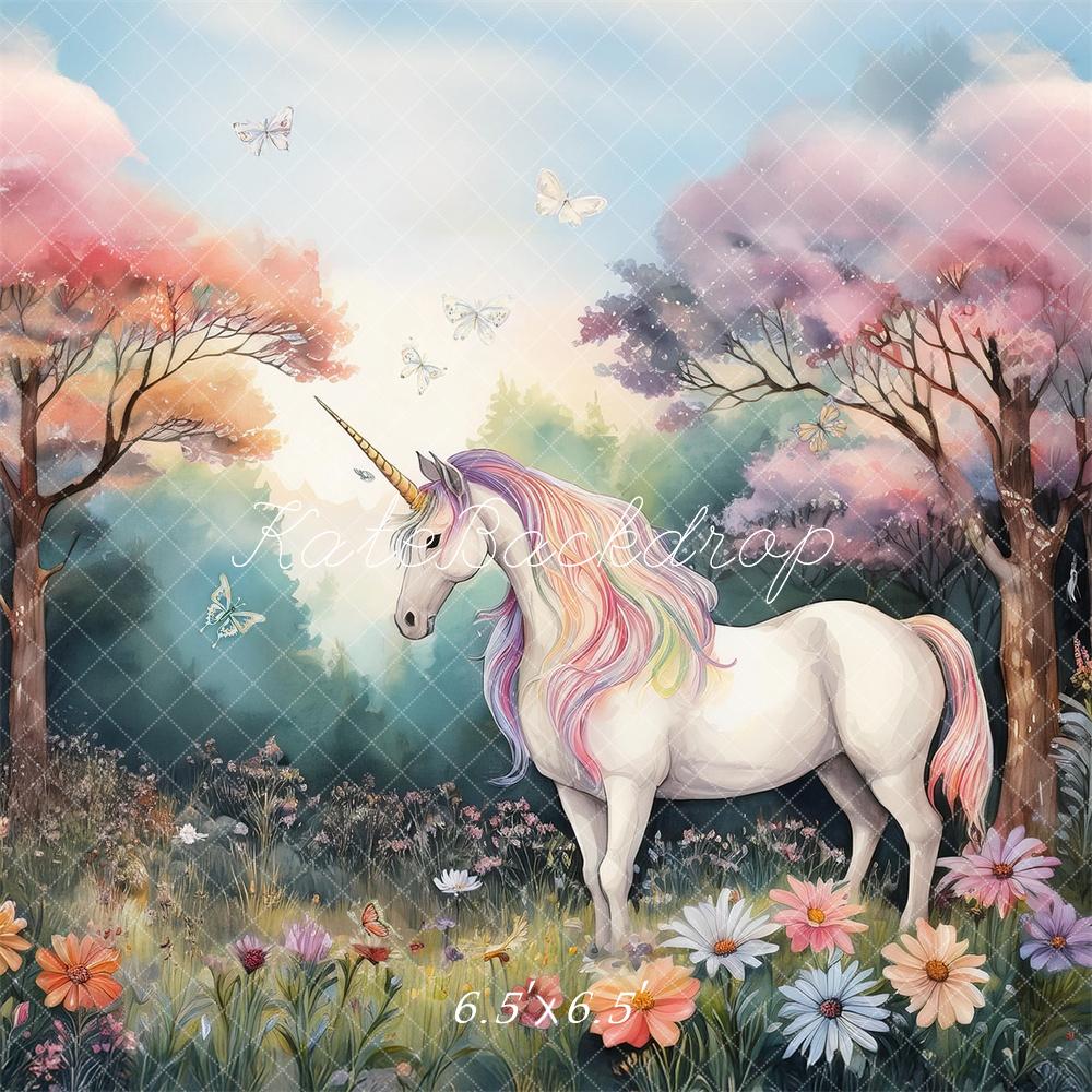 Kate Fantasy Pastel Unicorn Forest Backdrop Designed by Mandy Ringe Photography - Image 2