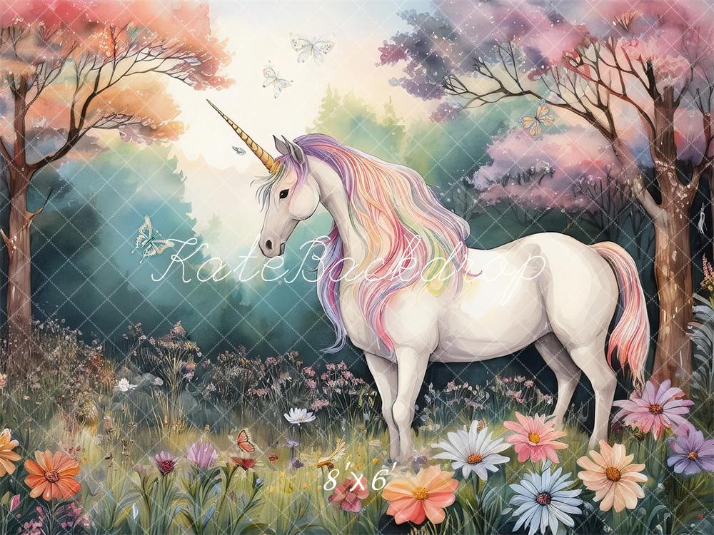 Kate Fantasy Pastel Unicorn Forest Backdrop Designed by Mandy Ringe Photography - Image 3