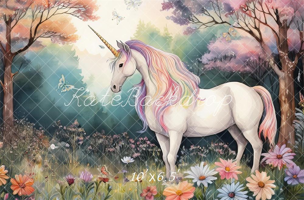 Kate Fantasy Pastel Unicorn Forest Backdrop Designed by Mandy Ringe Photography - Image 4