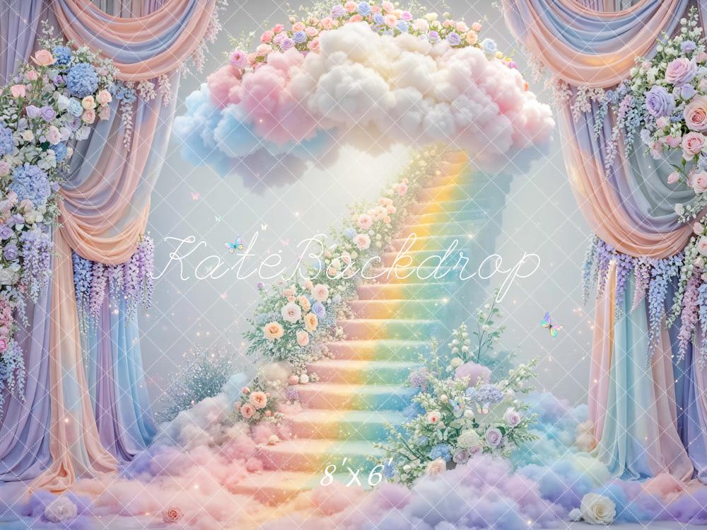 Kate Fantasy Rainbow Staircase Cloud Backdrop Designed by Mini MakeBelieve - Image 3