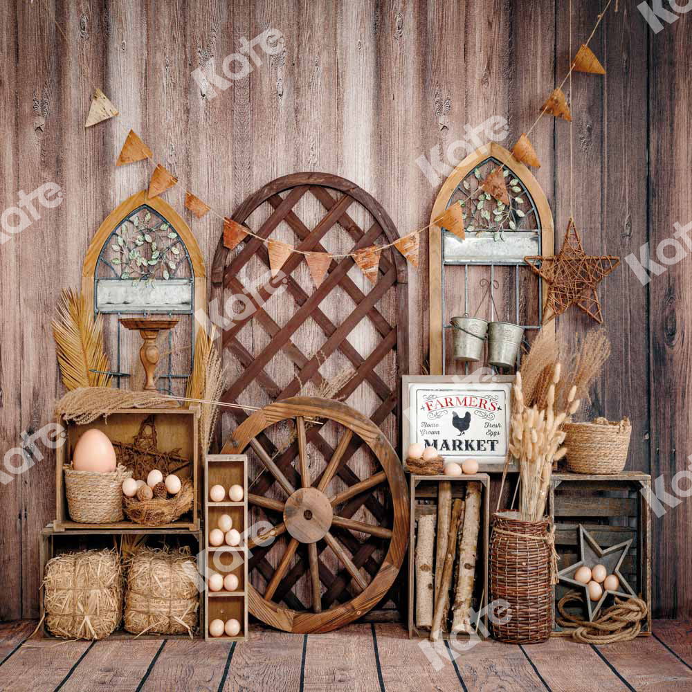 Kate Farm Egg Warehouse Wooden Door Backdrop Designed by Emetselch - Image 2
