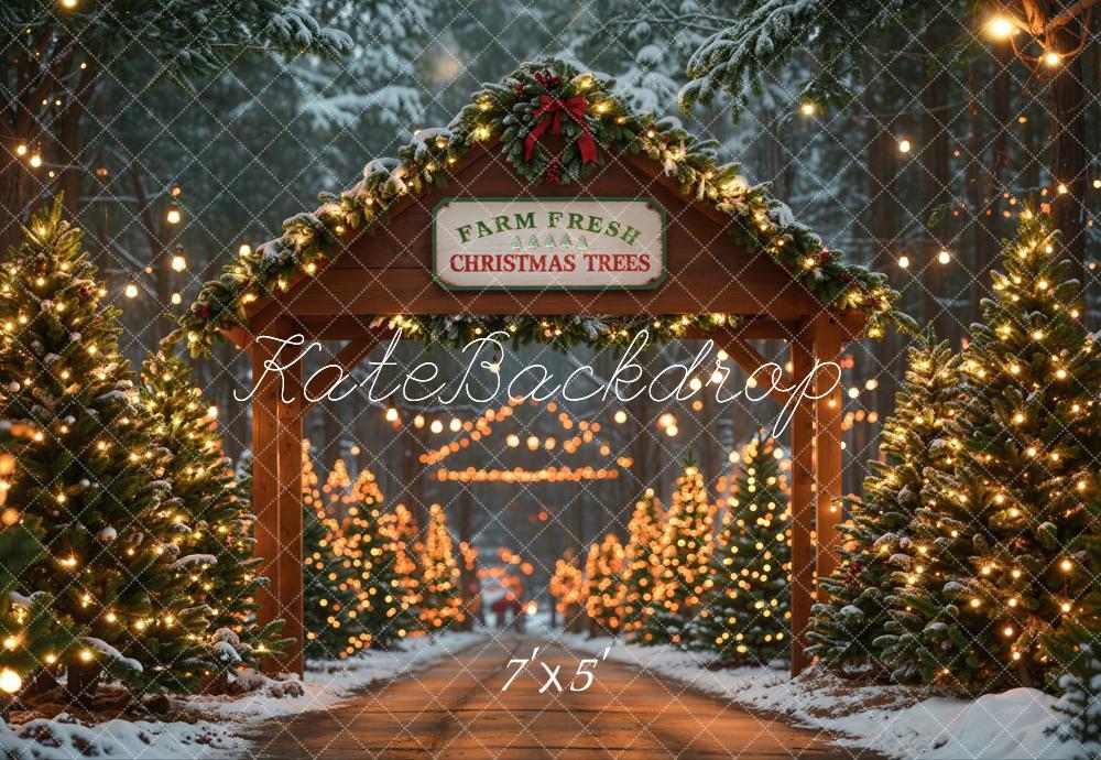 Kate Farm Fresh Christmas Trees Backdrop Designed by Emetselch - Image 2