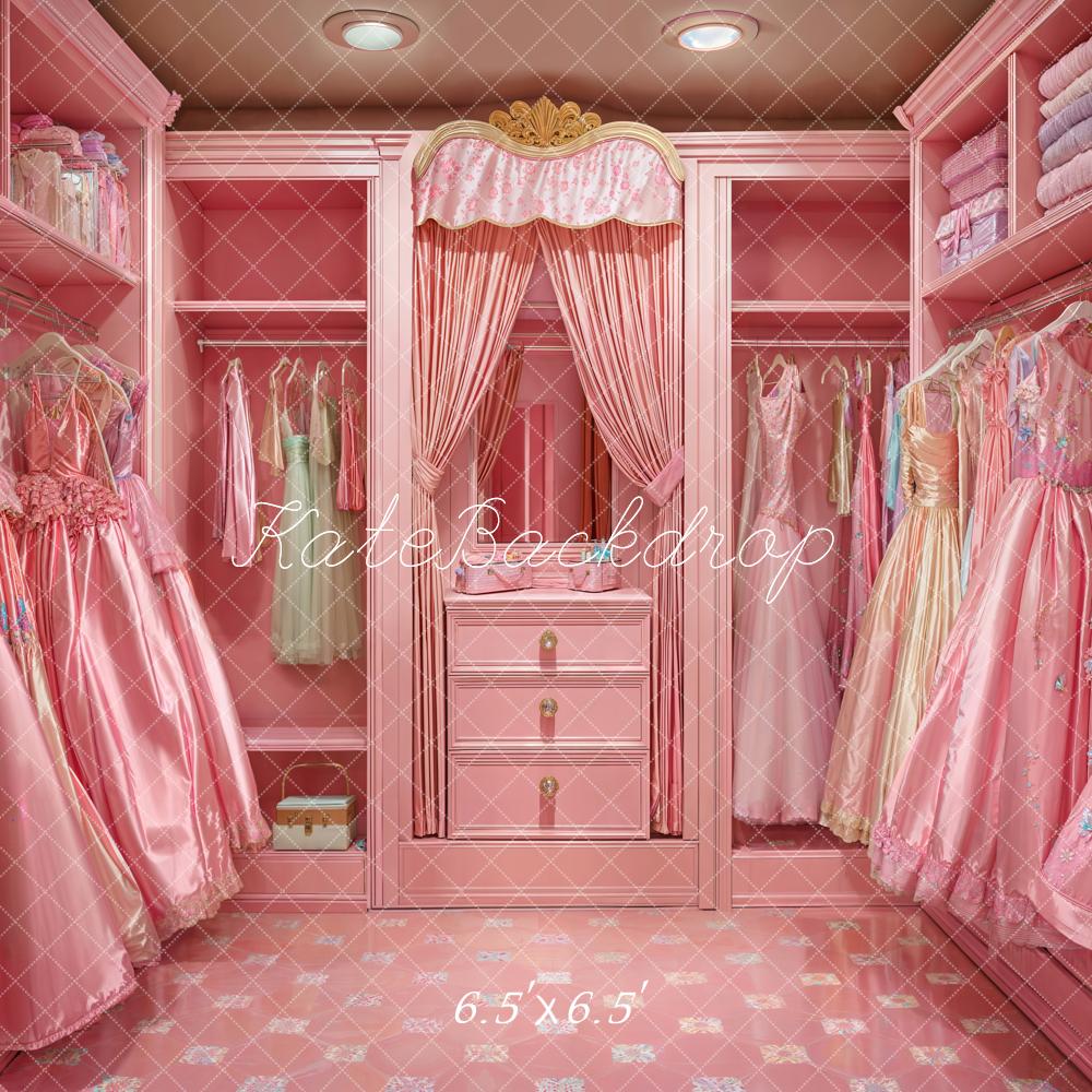 Kate Fashion Doll Pink Closet Dress Backdrop Designed by Emetselch - Image 2