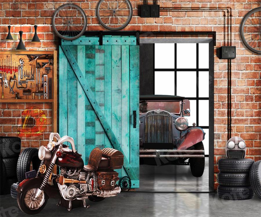 Kate Father's Day Garage Boy Backdrop for Photography - Image 4
