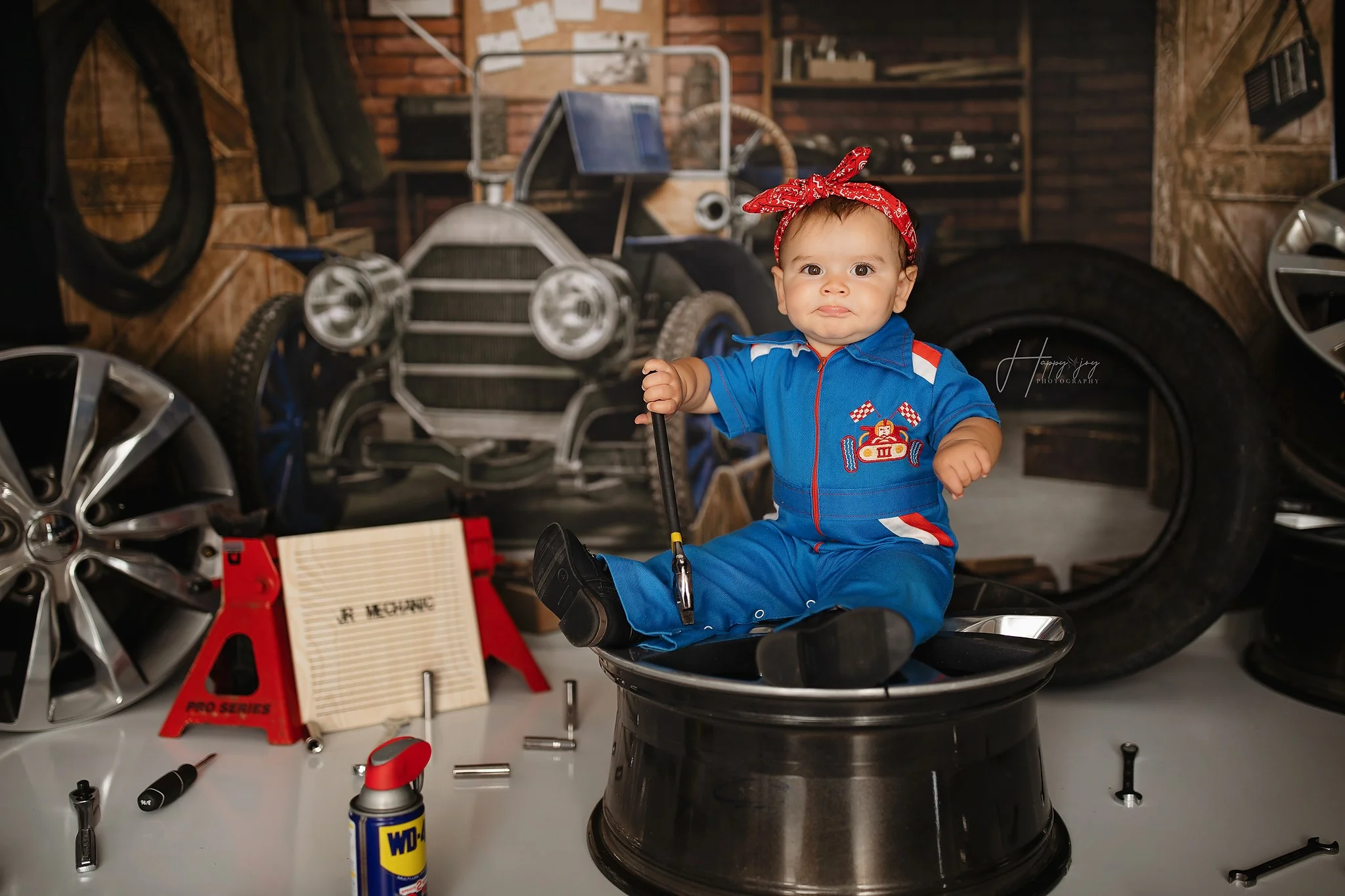 Kate Father's Day Garage Car Workshop Backdrop for Boy Photography - Image 10