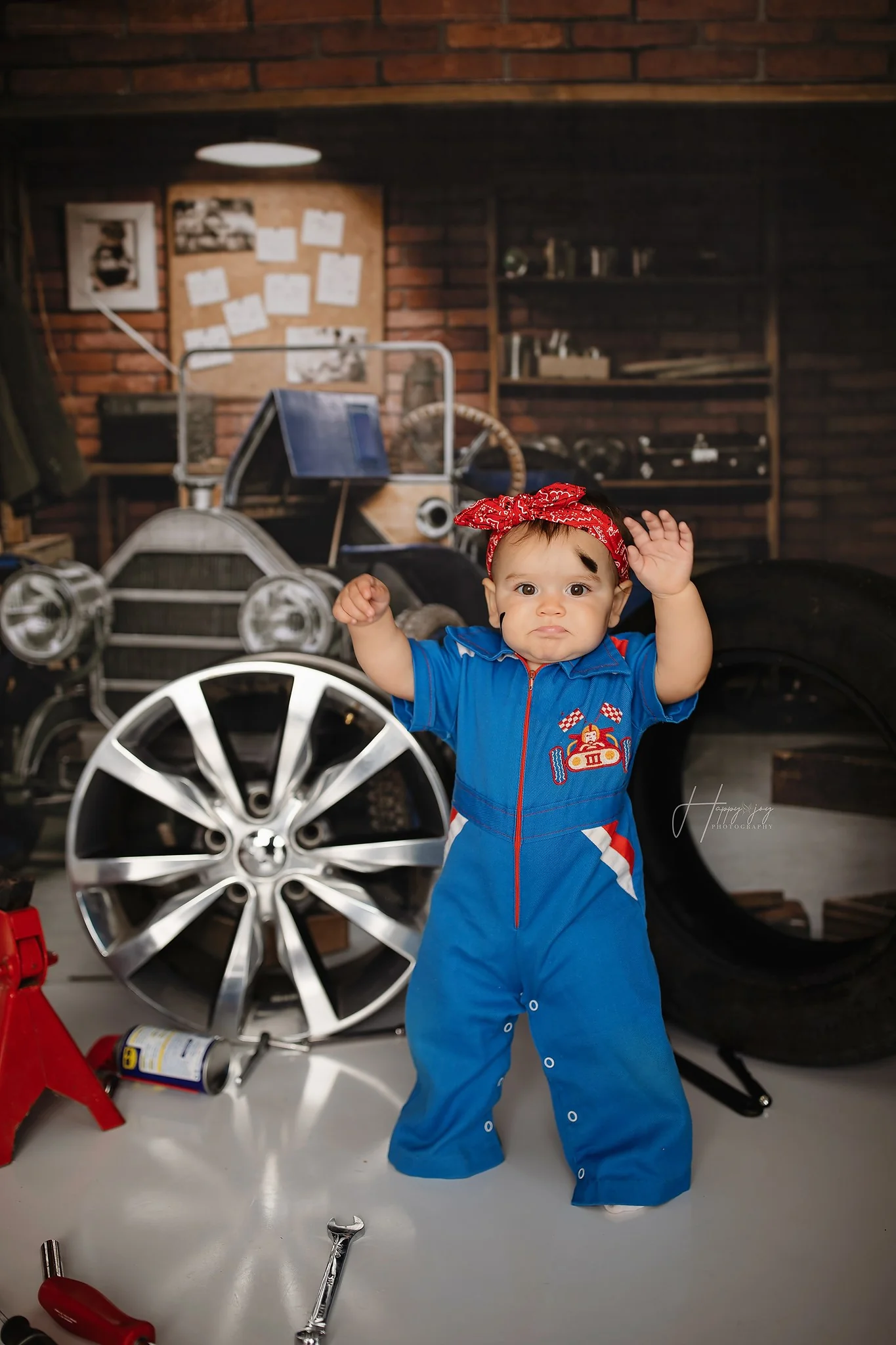 Kate Father's Day Garage Car Workshop Backdrop for Boy Photography - Image 12