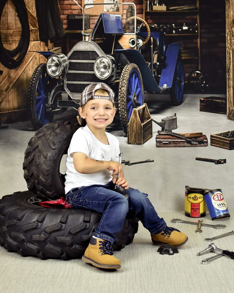 Kate Father's Day Garage Car Workshop Backdrop for Boy Photography - Image 8