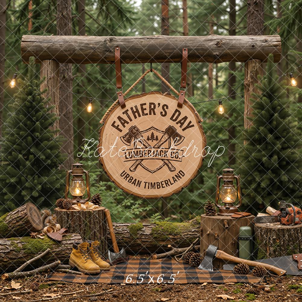 Kate Father's Day Lumberjack Forest Tools Backdrop Designed by Emetselch - Image 2