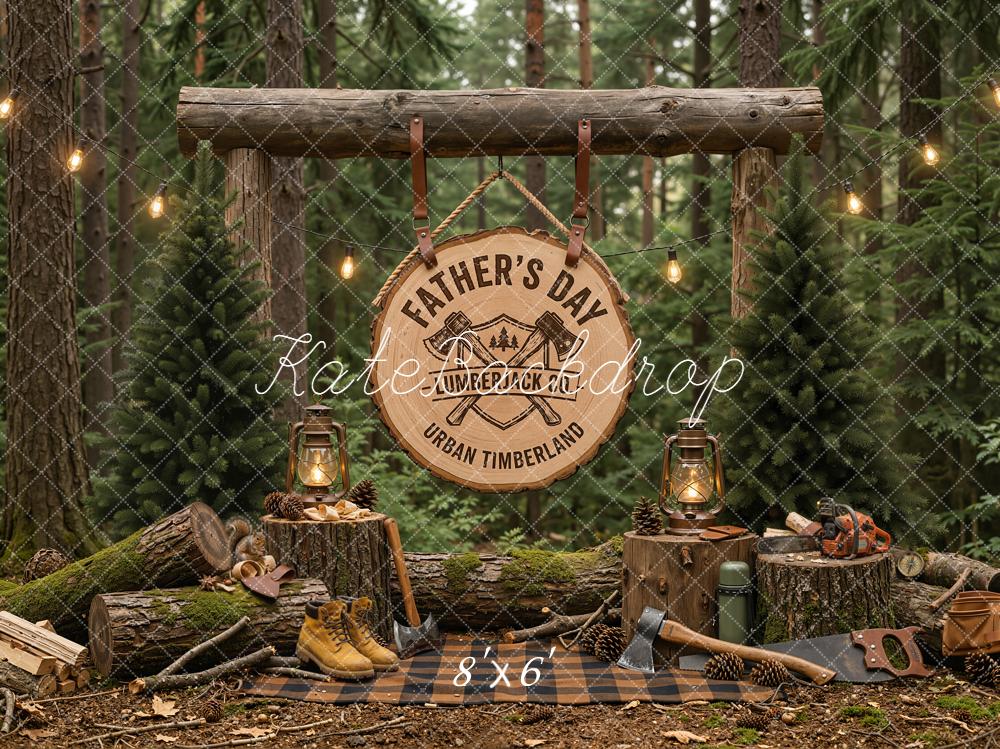 Kate Father's Day Lumberjack Forest Tools Backdrop Designed by Emetselch - Image 3