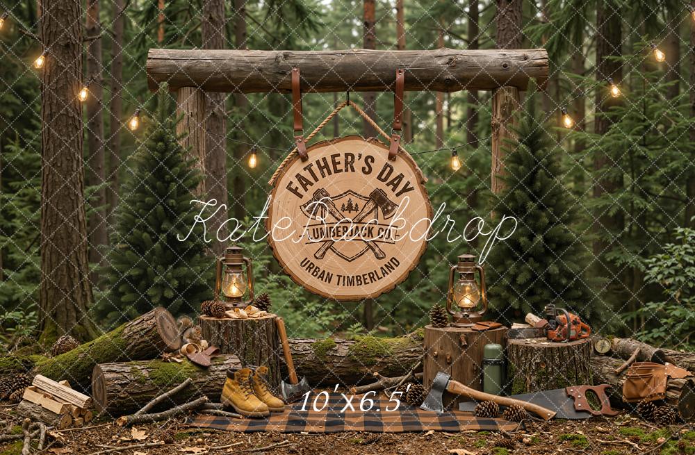 Kate Father's Day Lumberjack Forest Tools Backdrop Designed by Emetselch - Image 4