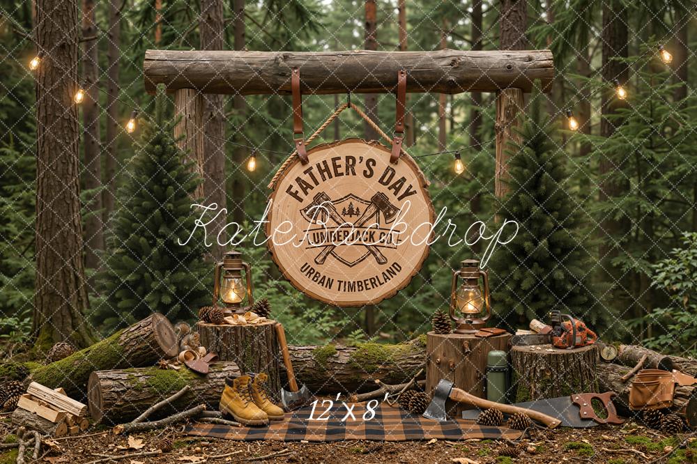 Kate Father's Day Lumberjack Forest Tools Backdrop Designed by Emetselch - Image 8