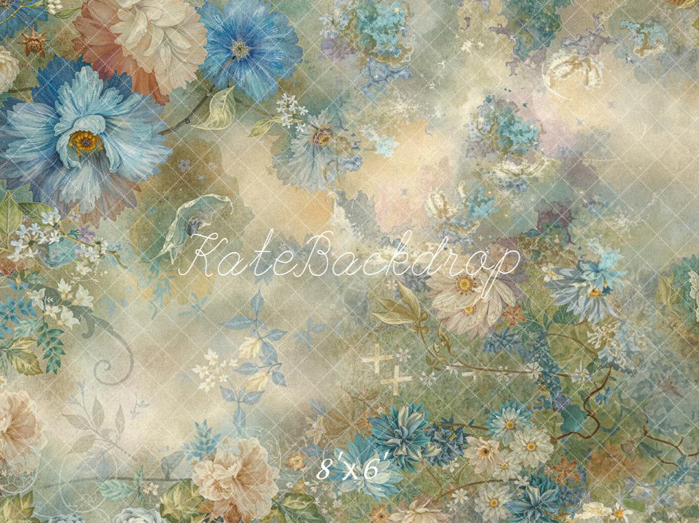 Kate Fine Art Blue Flower Abstract Texture Backdrop Designed by Emetselch - Image 8