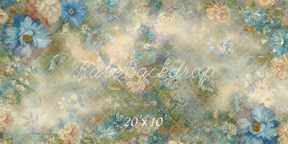 Kate Fine Art Blue Flower Abstract Texture Backdrop Designed by Emetselch - Image 9