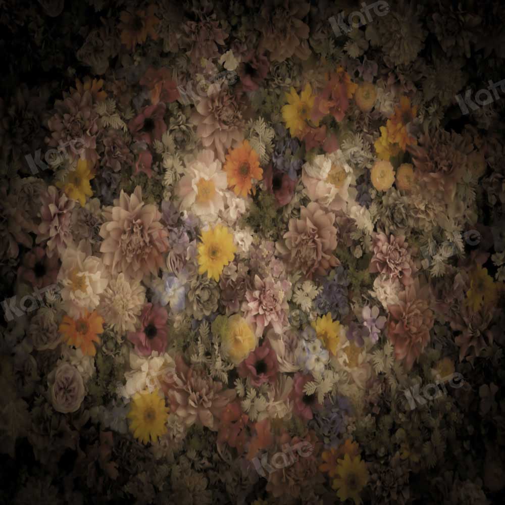 Kate Fine Art Brown Flower Backdrop Designed by Chain Photography - Image 2