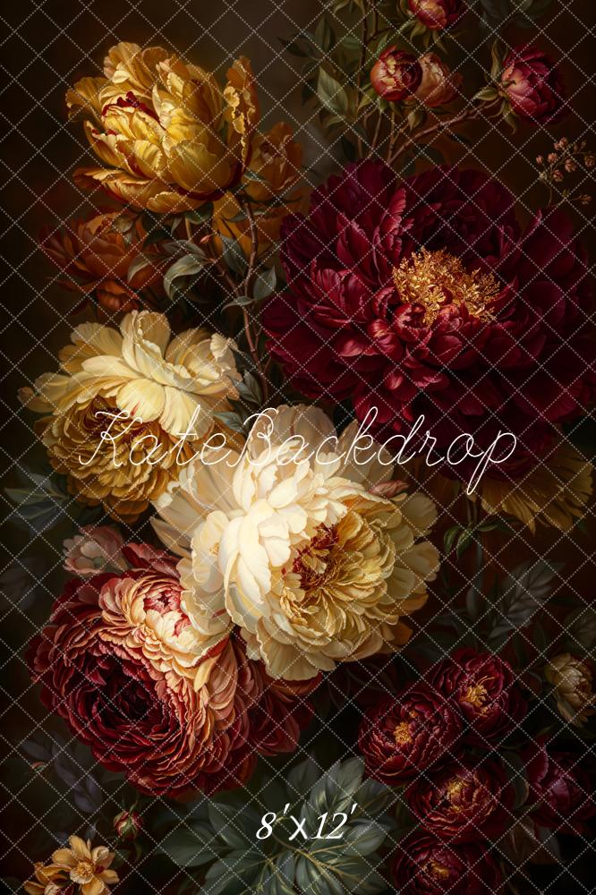 Kate Fine Art Dark Flower Fleece Backdrop Designed by Emetselch - Image 4