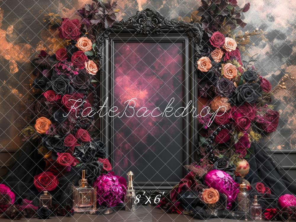Kate Fine Art Dark Roses Ornate Frame Backdrop Designed by Mini MakeBelieve - Image 3