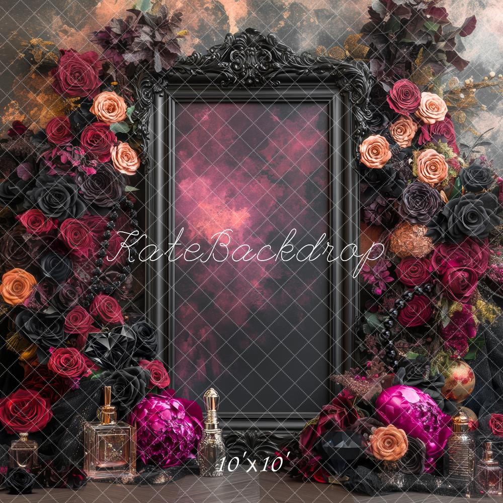 Kate Fine Art Dark Roses Ornate Frame Backdrop Designed by Mini MakeBelieve - Image 7
