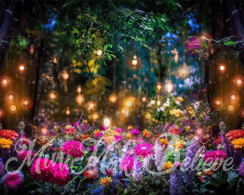 Kate Fine Art Enchanted Fairy Forest Night Backdrop Designed by Mini MakeBelieve - Image 3