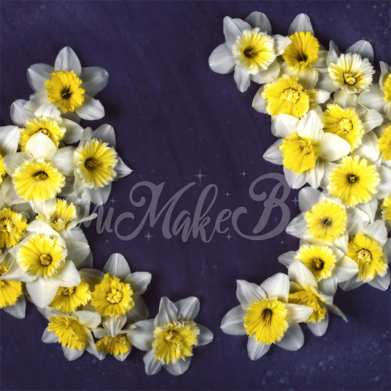 Kate Fine Art Floral Daffodils Maternity Backdrop Designed by Mini MakeBelieve - Image 2