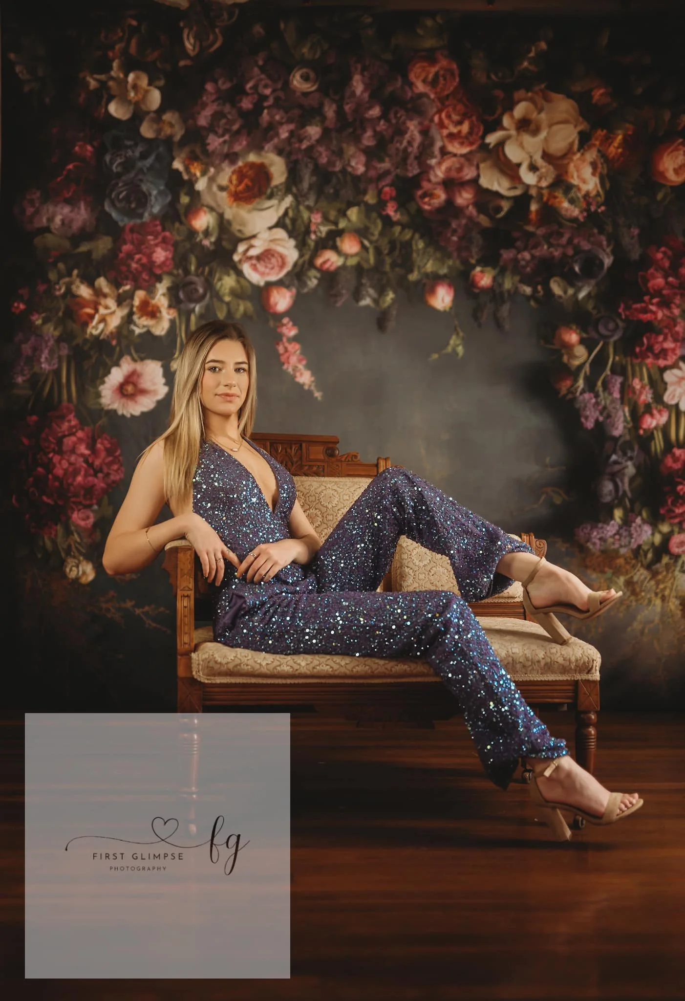 Kate Fine Art Flower Dark Teal Backdrop Designed by Mini MakeBelieve - Image 10