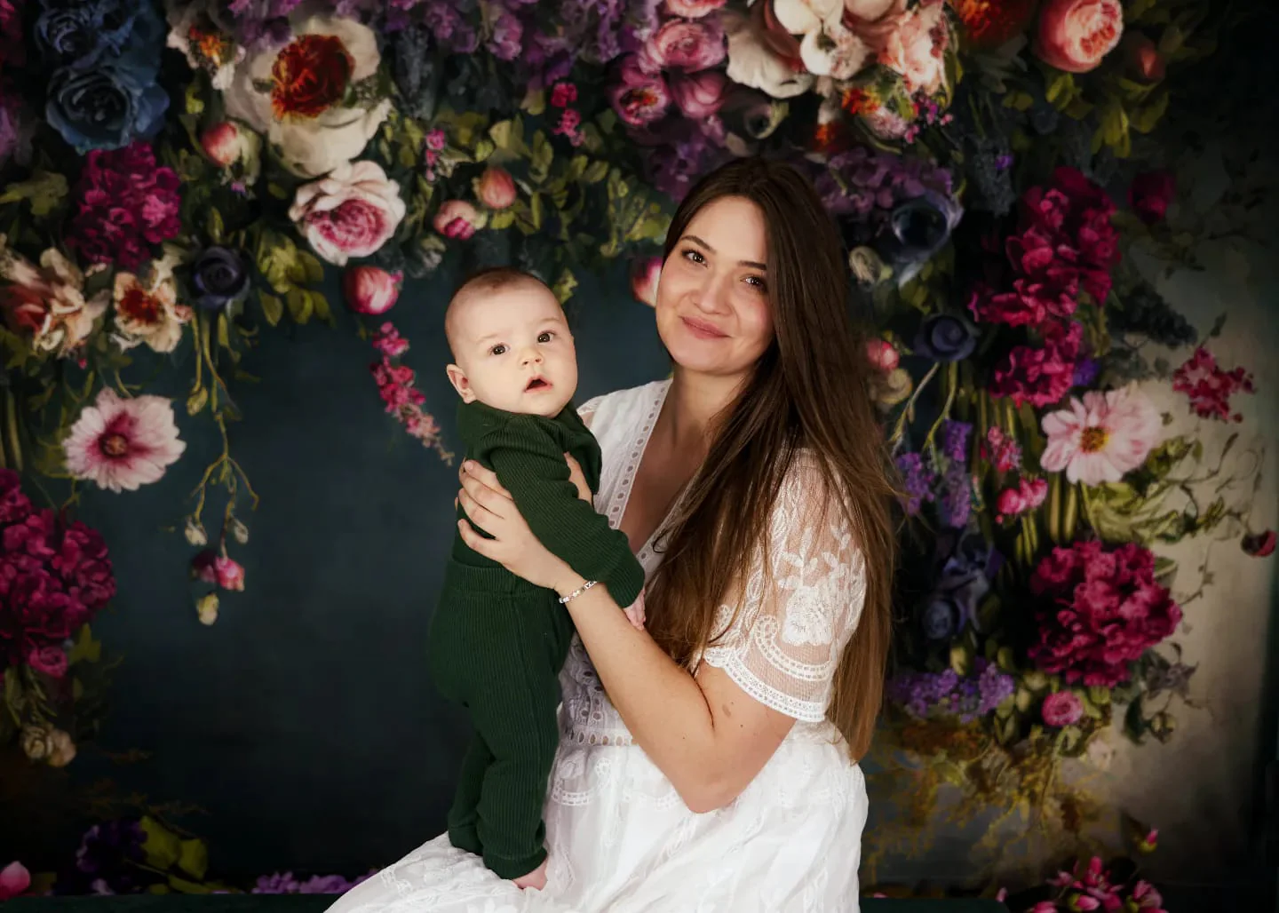 Kate Fine Art Flower Dark Teal Backdrop Designed by Mini MakeBelieve - Image 13