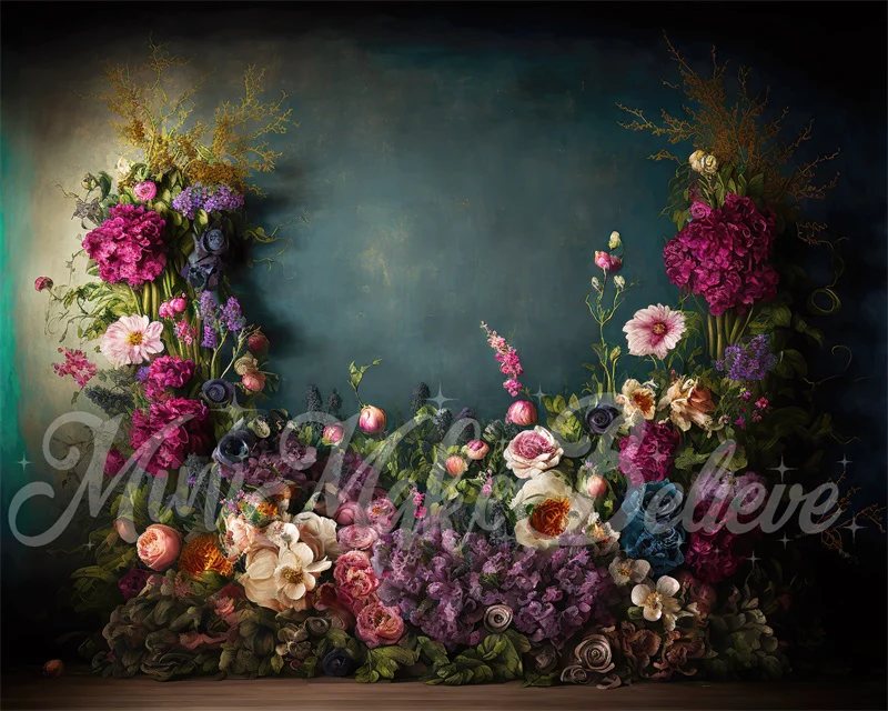 Kate Fine Art Flower Dark Teal Backdrop Designed by Mini MakeBelieve - Image 14