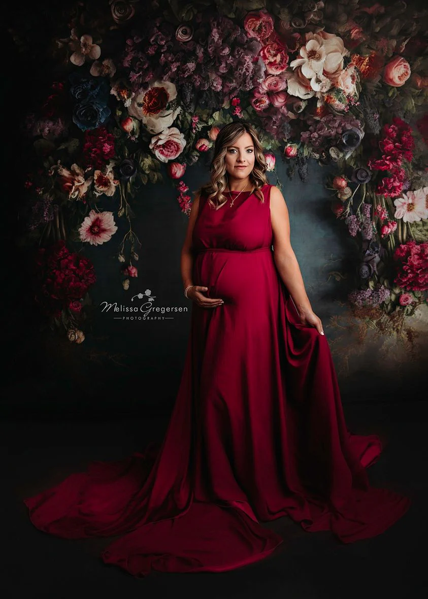 Kate Fine Art Flower Dark Teal Backdrop Designed by Mini MakeBelieve - Image 6