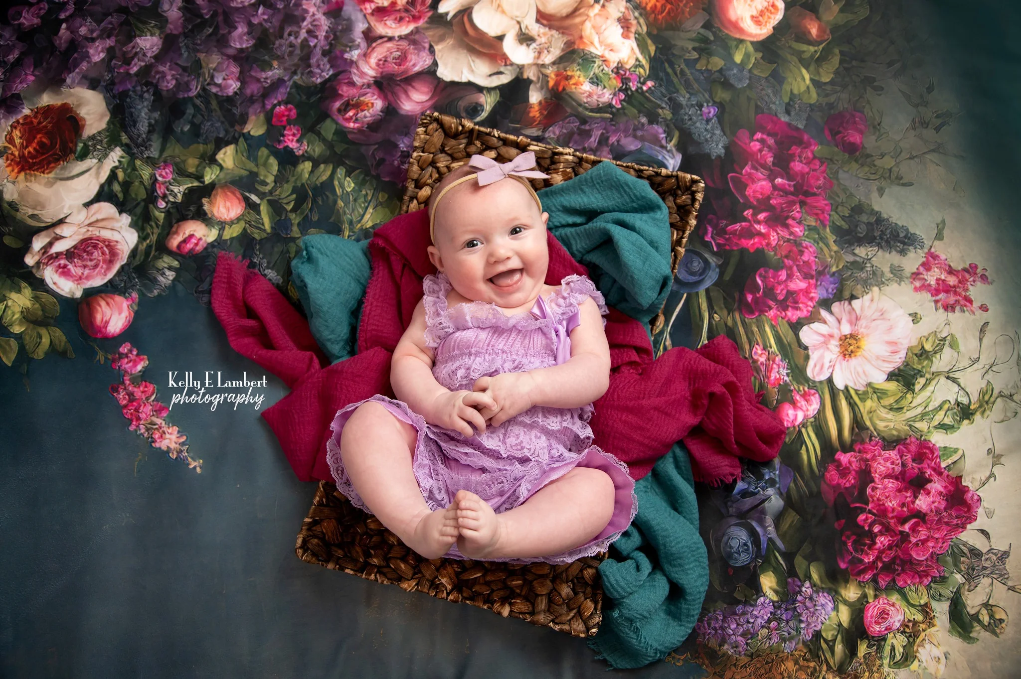 Kate Fine Art Flower Dark Teal Backdrop Designed by Mini MakeBelieve - Image 9