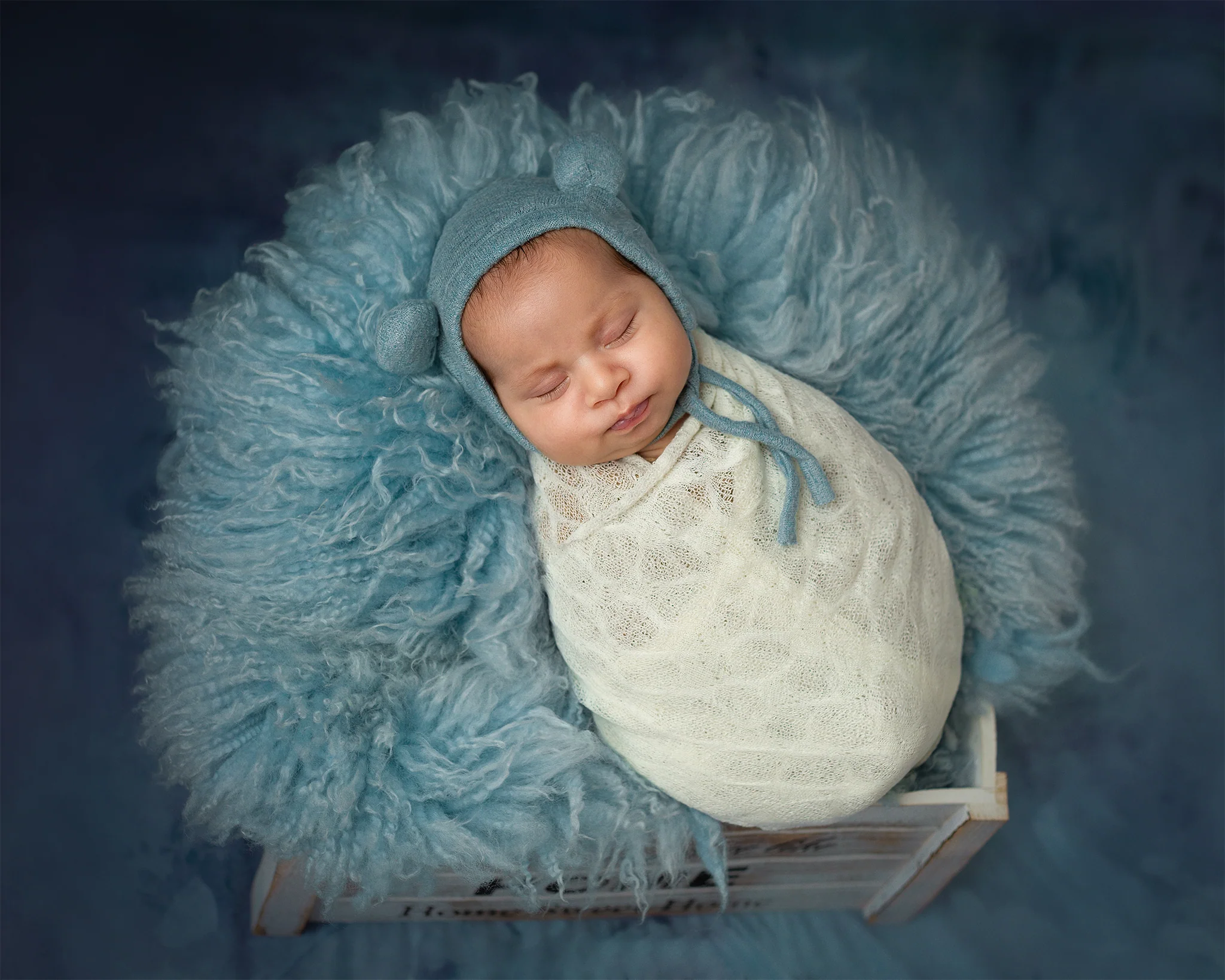 Kate Fine Art Flower Grey Blue Backdrop Designed by Chain Photography - Image 4